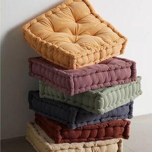 Urban Outfitters Washed Corduroy Floor Pillows - Multicolor Set